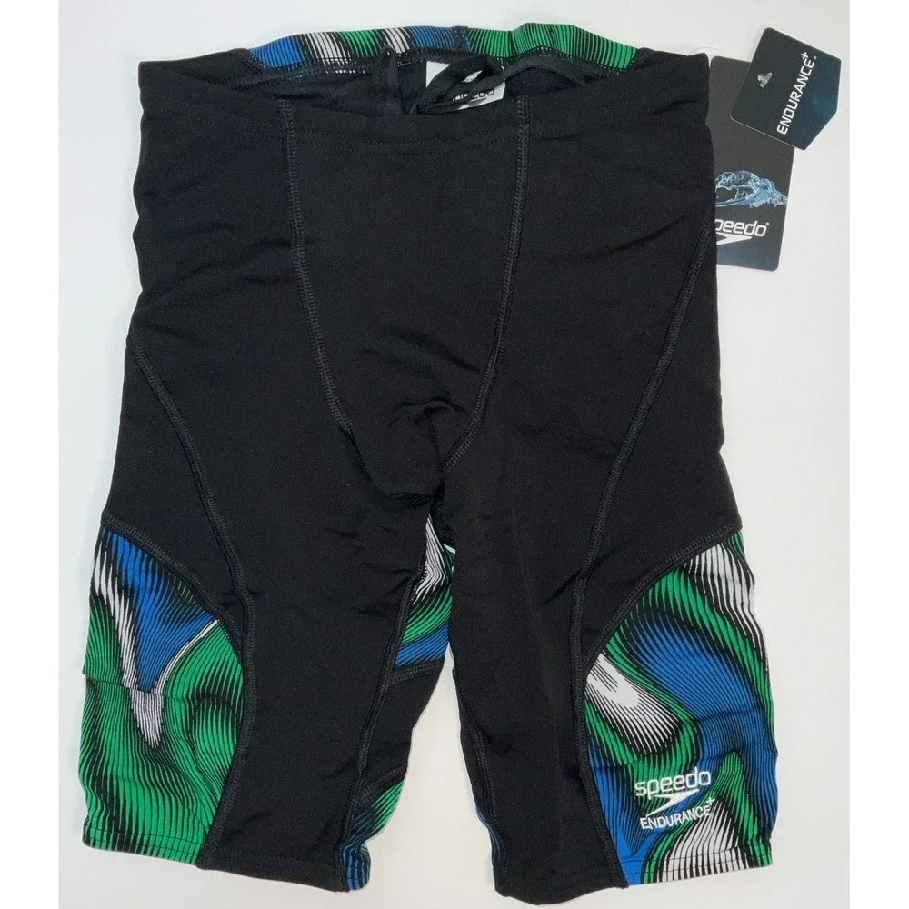 NIP Men's Speedo Competitive Endurance+ Purpose Jammer Swim Shorts Blue Green 26